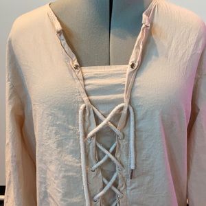 Women or men’s pirate blouse cotton costume top, ready for Halloween!